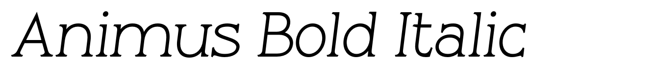 Animus Bold Italic